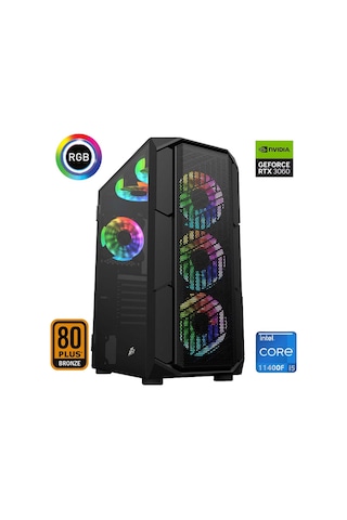 Xaser XSR670 i5-11400F 16 GB 1 TB M.2 NVMe SSD 12 GB RTX3060 27" Free Dos Masaüstü Oyuncu Bilgisayarı