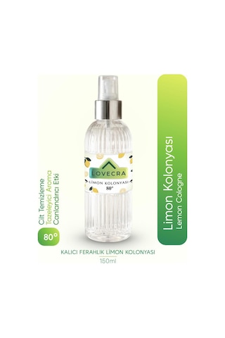 Limon Kolonyası 80 Ferahlatıcı Hijyenik Güçlü Temizlik Canlandırıcı Etki 150 Ml