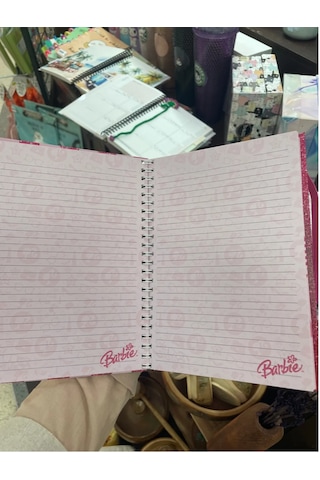 Özel Tasarım Barbie Lastikli Sert Kapaklı Defter