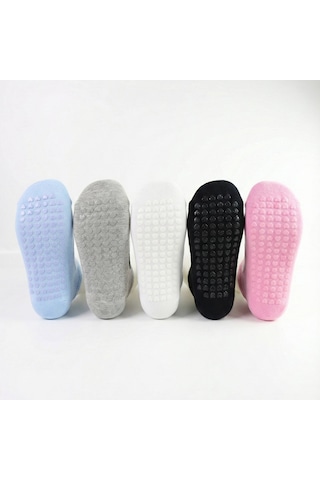 Carnaval Socks Gri Melanj Renkli Pilates & Yoga Silikonlu Kazymaz Tabanlı Patik Çorap 2000386