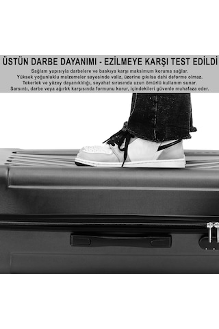 Anthony Jackson Ultra Hafif Abs Büyük Boy Valiz Trıon Siyah