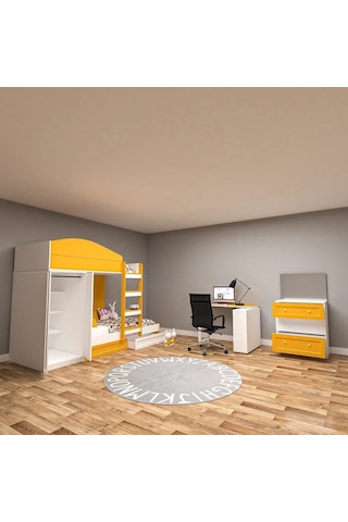 Vario Genç Odası Takımı Mdf Sis Gri