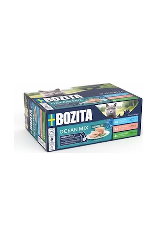 Bozita Okyanus Karışımı Ton Balıklı, Somonlu Ve Mezgitli Tahılsız Kedi Konservesi 12x85 Gr