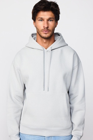 Tudors Oversize Pamuk Kapüşonlu Basıc Taş Rengi Unisex Sweatshirt-28984-taş Taş