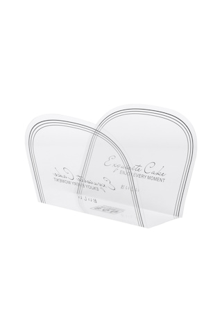 Shineyee 100 Adet Pet Mousse Kek Çevresi - Şeffaf, Su Geçirmez, Yiyecek Temelli, İngilizce Harf Desenli Yarı Dairesel Kek Sarmalama Aracı Diğer