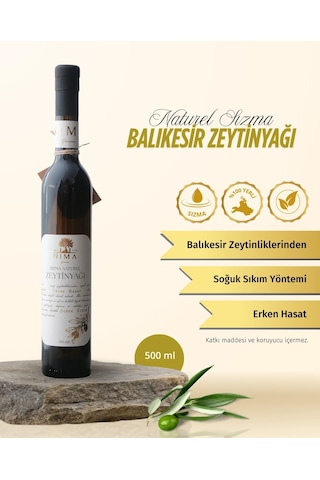 Nima Gurme Naturel Sızma Balıkesir Zeytinyağı 500 ML