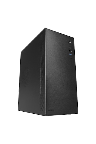 Everest K250 Peak 250W Micro Psu Audio Kompakt Mid-Tower Bilgisayar Kasası Siyah