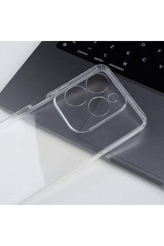 İnfinix Hot 40 Pro Kılıf Tchs 2mm Anti Shock Silikon - Şeffaf Şeffaf