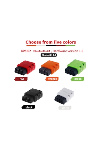 Ximistore9 Konnweı Kw902 Mini Kablosuz Obd-ıı Araç Tanılama Aracı, Ios Ve Android Uyumlu Otomobil Tarayıcısı