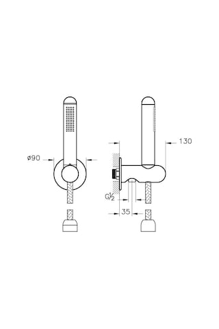VitrA Liquid 1F El Duşu Takımı Krom A42796 Krom