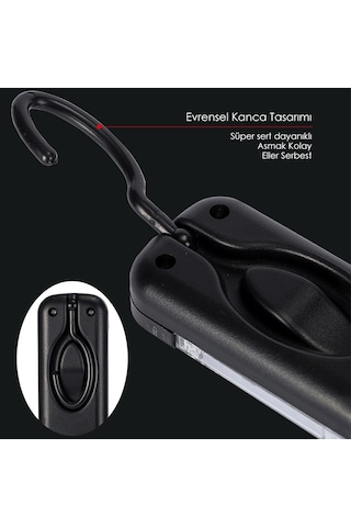 Mıknatıslı Tamir Lambası - Tezgah Lambası 100 Ledli 7 Metre Kablo