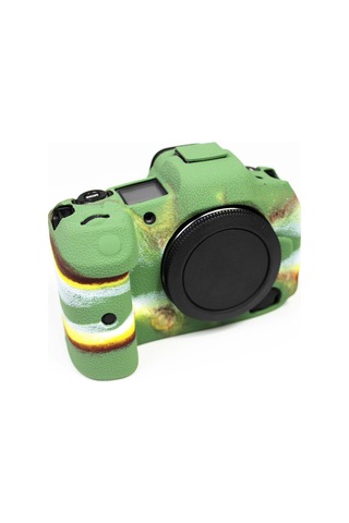 Butu Canon Eos R5 İçin Yumuşak Silikon Kılıf Kamera Koruyucu Cilt Çantası Gövde Kapağı - Kamuflaj