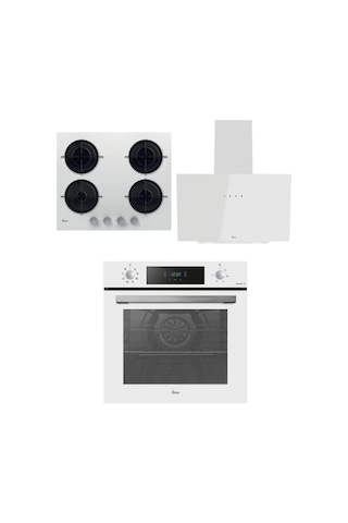 Hoover HO3158 + HVW6MW + HDG6C1GWTK 8 Fonksiyonlu Turbolu Ankastre Set Beyaz