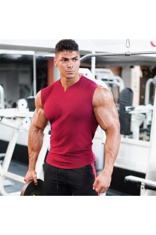 Siyah Spor Giyim Kas Spor Yelek Erkekler Yaz V Yaka Tanktop Erkekler Vücut Geliştirme Spor Giyim Egzersiz Kolsuz Tişört