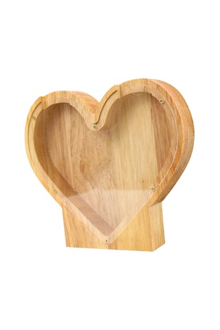Dolıty Ahşap Kumbara Kalp Şeklinde Çocuk Zanaat Iyi Davranış 18x2.8x16cm