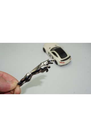 Dk Jaguar Uyumlu Panther Logo Krom Metal Çift Yön Anahtarlık