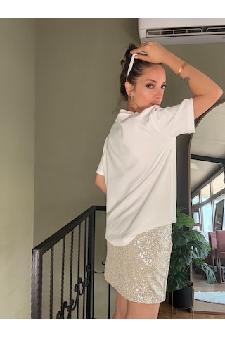 Ali Butik Ekru Leodog Baskılı Tişört