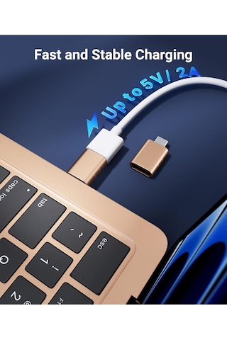 Usb-c To Usb 3.0 Adaptör 2 Li Set Kompakt Altın Dönüştürücü Yüksek Performanslı Pratik Seti