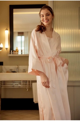 Elli2 Pink Champagne Kimono Gülkurusu