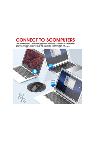 Vkemall "hxsj T90 3 Modlu Kablosuz Fare: Rgb Aydınlatma, 5 Dpı Seviyesi, 750mah Pil" 001