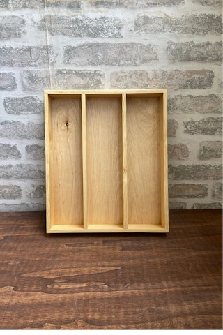 30x35 Cm Ahşap Kaşıklık Çekmece İçi Kepçe Maşa Ve Servis Gereçleri Düzenleyici Organizer