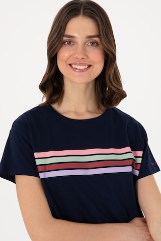 U.S. Polo Assn. Kadın Lacivert Bisiklet Yaka Tişört 50308639-VR033