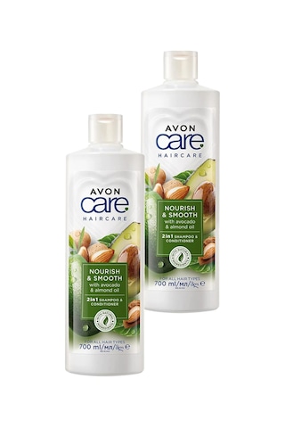 Avon Care Avakado Ve Badem Yağı İçeren Şampuan Ve Saç Bakım Kremi 700 Ml. İkili Set
