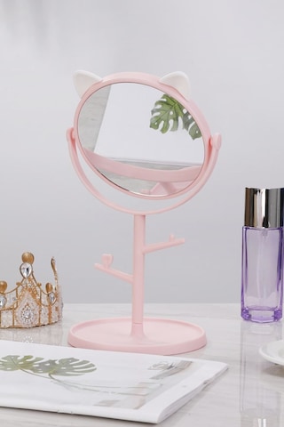 Chavin Pembe Plastik Takı Stand Masa Aynası Cin498pm