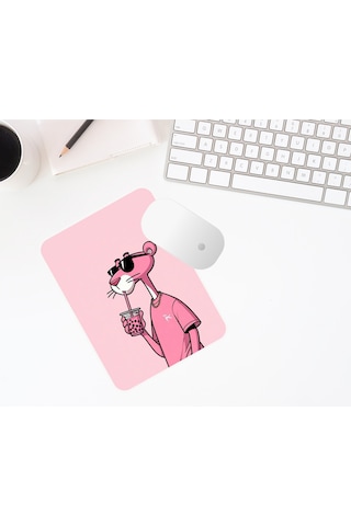 Pembe Panter Baskılı Mouse Pad