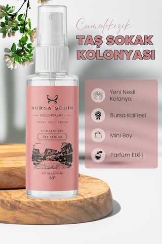 Bursa Şehir Kolonyaları, Cumalıkızık Taş Sokak Kolonyası, Mini Kolonya, Sprey Kolonya