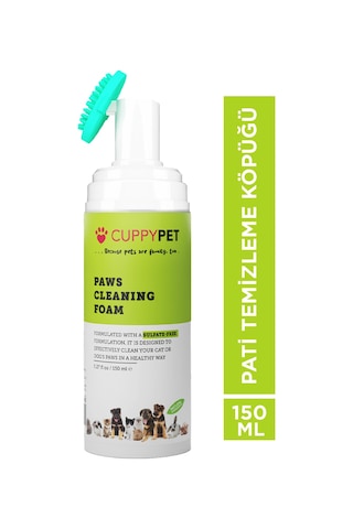 Cuppypet Evcil Hayvanlar İçin Pati Temizleme Köpüğü 150 ML