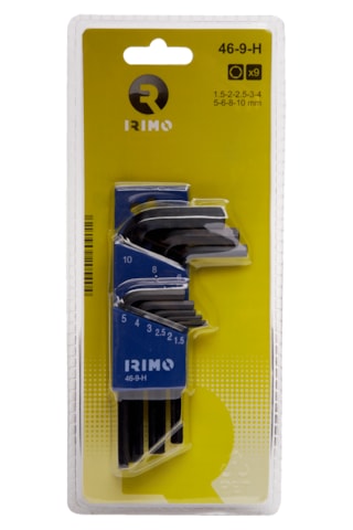 Irimo 46-9-H Altıgen Siyah Kaplama Allen Metrik Set 9 Parça