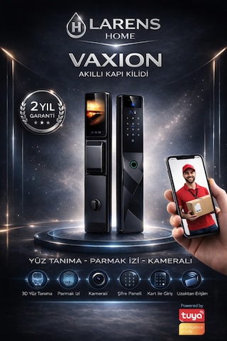 Vaxion F9 Akıllı Kapı Kilidi Yüz Tanıma, Parmak İzi, Şifre, Kart Ve Tuya Uygulama Destekli