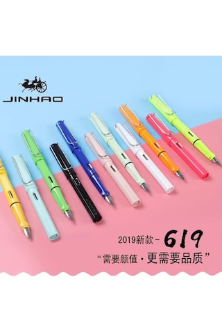 Jinhao Dolma Kalem Opak Ef 0,38 Uç+5 Kartuş - Renk Seçenekli- Opak Elma Yeşili