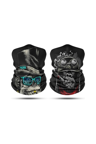 Dair 2'li Set Boyunluk Bandana Outdoor Balaklava Yüz Maskesi Kafa Bandı