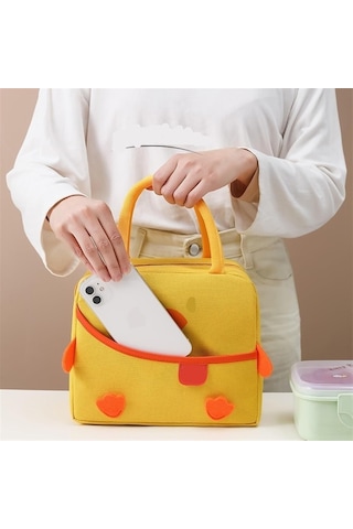 Öğle Yemeği Çantası Öğle Yemeği Çantasıkalın Termal Gıda Saklama Çantalarıbüyük Kapasiteli Yalıtımlı Gıda Çantaları El Çantaları Siyah