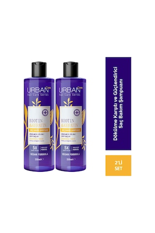 Biotin & Keratin Dökülme Ve Uzamaya Yardımcı Saç Bakım Şampuanı-350 Ml-vegan X2