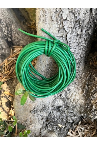 Aymen Çiçekçilik Fidan Bağlama İpi 10 Metre - 3 Mm Sera İpi Elastik Fide Bağlama Lastiği Bağ Da