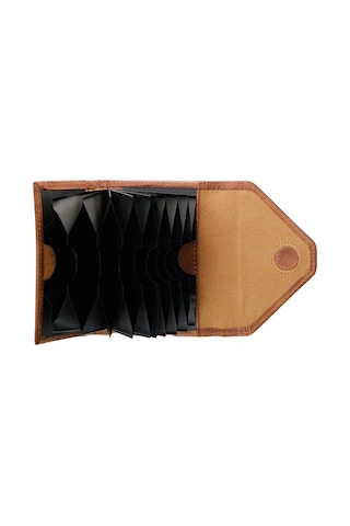 Mft Leather Hakiki Deri Kadın Akordiyon Cüzdan Mia 2190 Crazy Taba