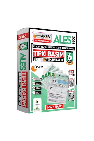 2026 ALES ÖSYM Tıpkı Basım Çıkmış Soru 6lı Deneme Paketi PDF/Video Çözümlü Türkiye Geneli