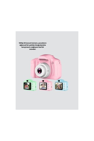 Çocuklar İçin Mini Dijital Kamera 1080p Hd 2.0 İnç Ekran Komik Filtreli Ve - Hs08372325-5 Renkli