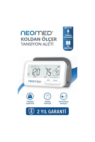 Neomed Dbp-6193 Türkçe Konuşan Entegre Manşonlu Üst Koldan Dijital Tansiyon Aleti- Hortumsuz Tasarım