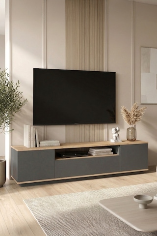 Yurudesign Future Tv Ünitesi Fr7-Aa Çam-Antrasit