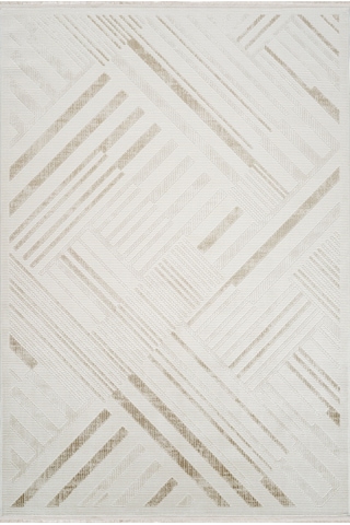 Kaşmir Halı 7/24 Elegante Lumina Bej 160X230 CM Salon Mutfak Halısı Yolluk Kilim