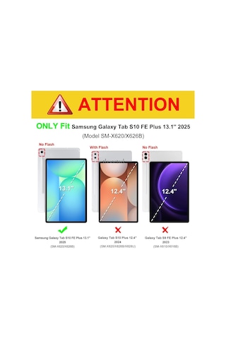 Samsung Galaxy Tab S10 Fe Plus 13.1 İnç Kılıf Smart Uyku Modlu Kalem Bölmeli