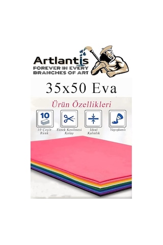 Eva 10 Renk 35x50 Cm 1 Paket Düz Eva Süngeri 10 Lu Renkli Eva 35 50 Elişi Okul Öncesi Ana Sınıfı İlkokul