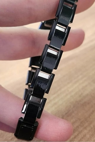 İtalyan Nomination Yazısız Düz Charm Çelik Bileklik Scb26 Siyah