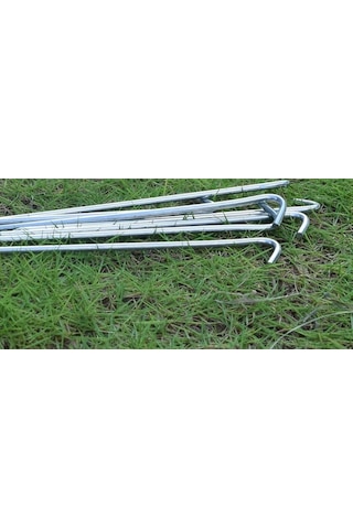 Crea-eco L Kazık Çadır Ve Bitki Örtüsü Sabitleme Kazığı 20 Adet 30 Cm - 4 Mm Galvanizli Paslanmaz Sabitleme Kazığı - Branda, Çadır, Örtü Ve Peyzaj Sabitleme Çivisi Açık Gri