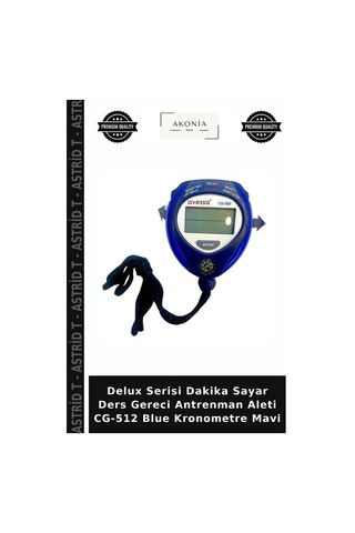 Delux Serisi Dakika Sayar Ders Gereci Antrenman Aleti Cg-512 Blue Kronometre Mavi