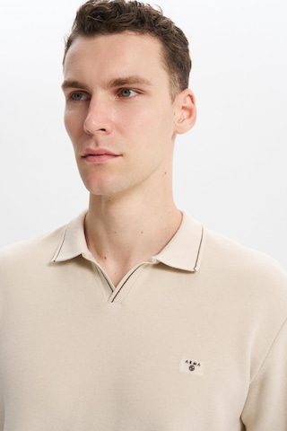 Arma Erkek Regular Fit Polo Yaka Kazak Karbon Fırçalı Selanik, %65 Pamuk %35 Polyester, Düğmesiz Basic K30554698602 Bej